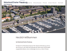 Tablet Screenshot of motorbootcharter-flensburg.de